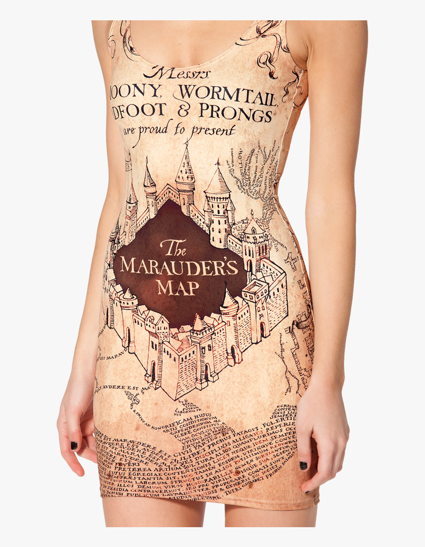 Transparent Marauders Map Png - Marauders Map Dress Blackmilk, Png Download, Free Download