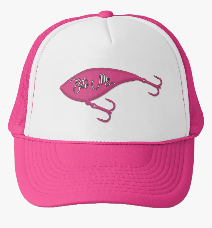 Fishing Lure Pink Bite Me Hat Baseball Cap Hd Png Download Kindpng