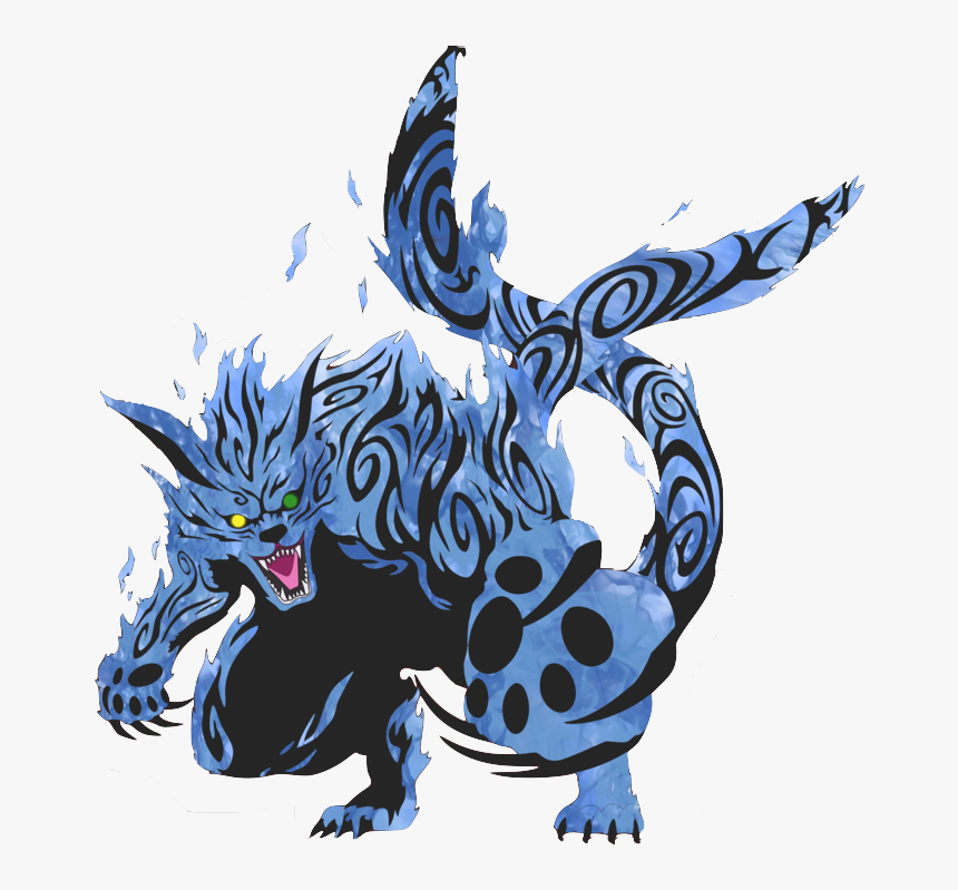 Two Tailed Monster Cat By Harm Colossal - 2 Tail Fox Naruto, HD Png Download, Free Download