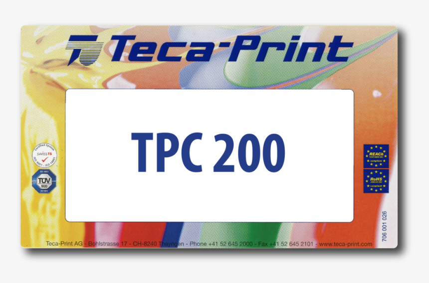 Ink I- Tpc 200 - Teca Print Tpc 180, HD Png Download, Free Download