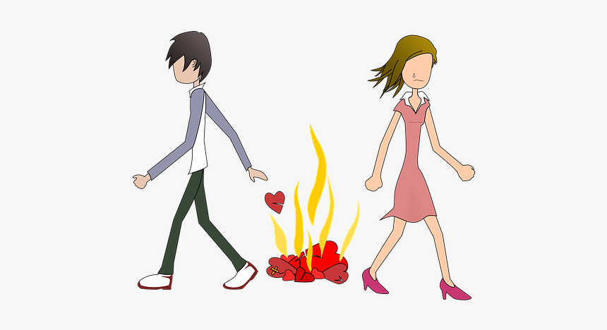 5 Tips For How To Get Over Your Ex - Sad Couple Cartoon Png, Transparent Png, Free Download