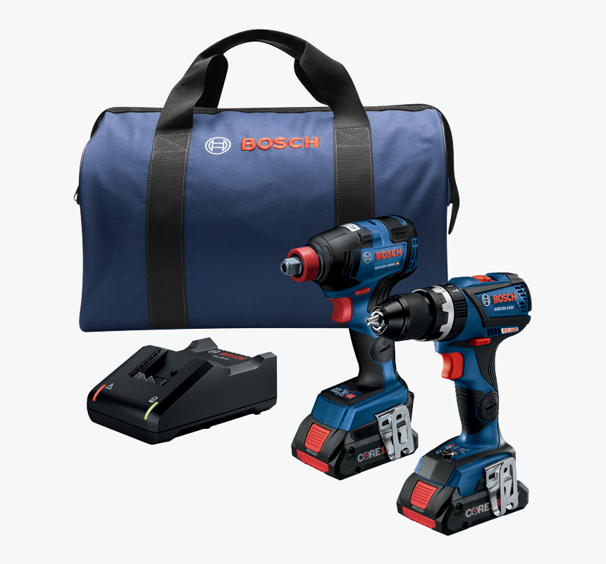 Gxl18v 251b25 18v 2 Tool Combo Kit With Freak 1/4 In - Bosch Gxl18v 224b25, HD Png Download, Free Download