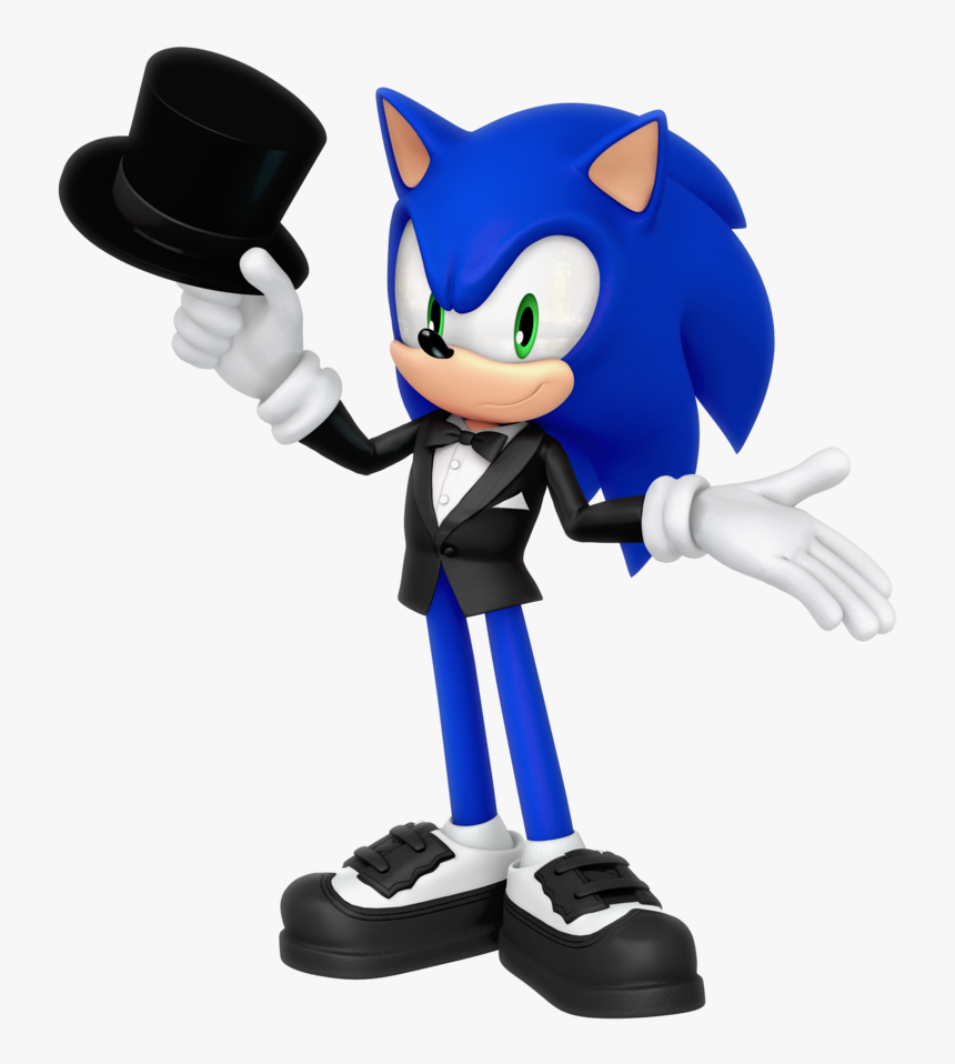 2018 New Years Render Sonic Tuxedo By Nibroc Rock-dbyhei3 - Sonic Tuxedo, HD Png Download, Free Download