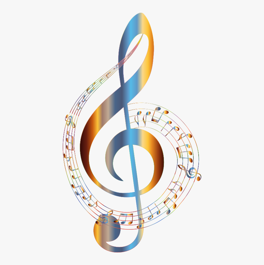 Chromatic Musical Notes Typography 2 No Background, HD Png Download, Free Download