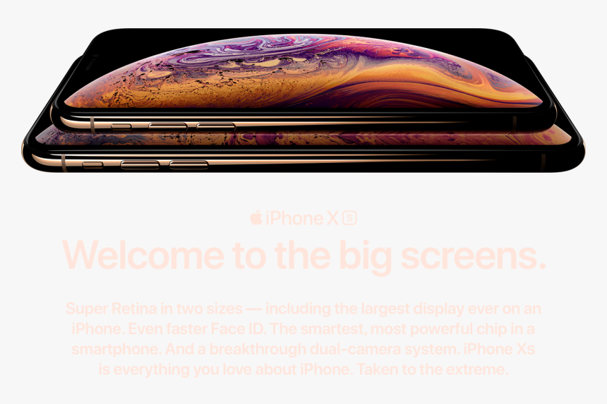 [iphone Xs] Welcome To The Big Screens - Iphone Xs Png Hd, Transparent Png, Free Download