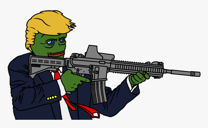 Trump Pepe With Gun, HD Png Download, Free Download