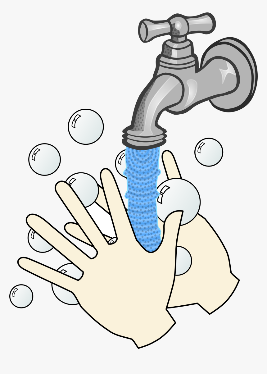 Washing Hands Image Transparent With Soap And Running - Wash Your Hands With Soap And Water, HD Png Download, Free Download