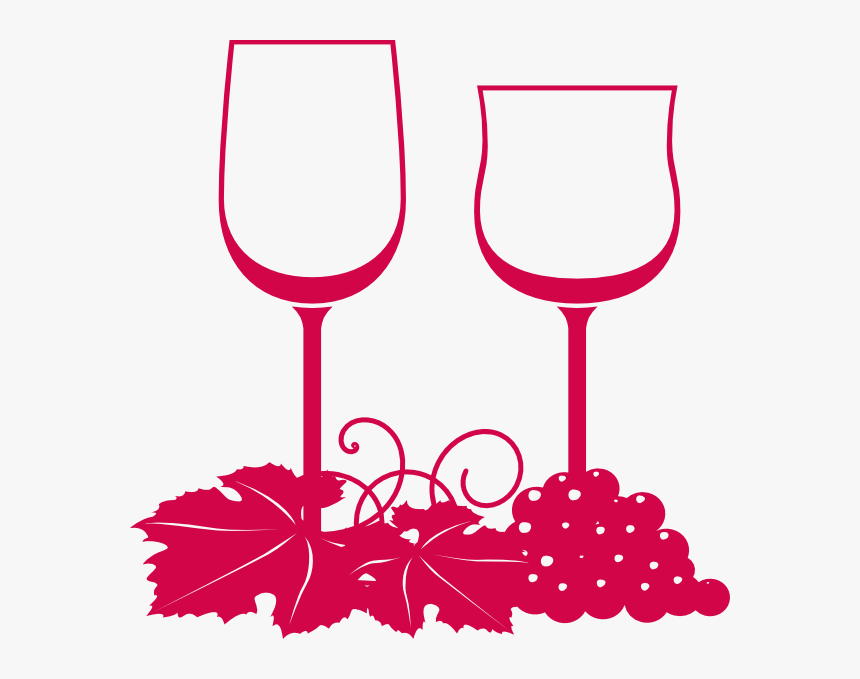 Glasses Clip Art At - Wine Clipart Black And White, HD Png Download, Free Download