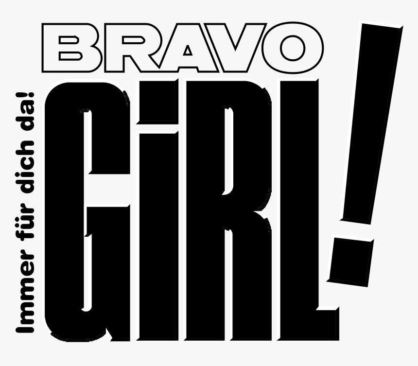 Bravo Girl Logo Black And White - Bravo Girl Logo, HD Png Download, Free Download