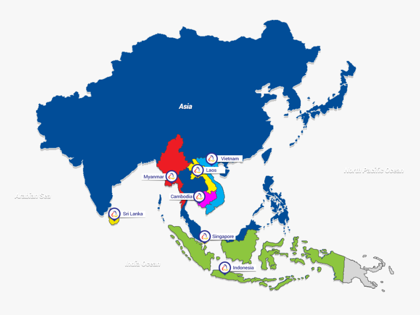 Asia Map Png, Transparent Png, Free Download