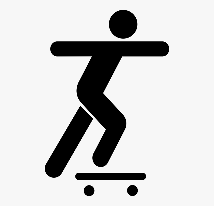 Silhouette,area,symbol - Skating Symbol, HD Png Download, Free Download