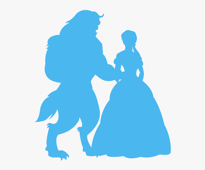 Beauty And The Beast Silhouette Png, Transparent Png, Free Download