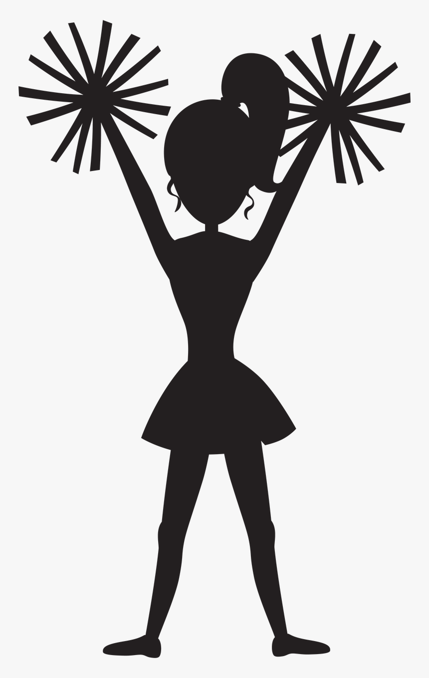 Silhouette Cheerleading Image Clip Art Illustration - Pink Cheer Silhouette, HD Png Download, Free Download