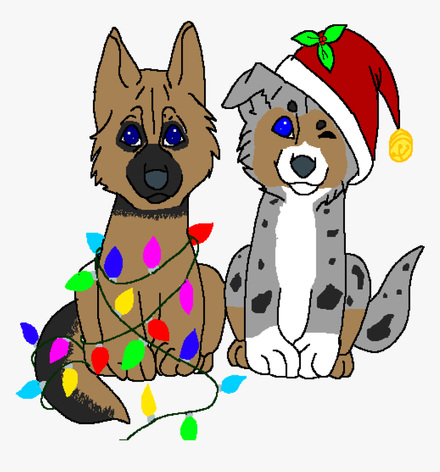 Download German And Australian - Australian Shepherd Drawing Sitting Down, HD Png Download, Free Download