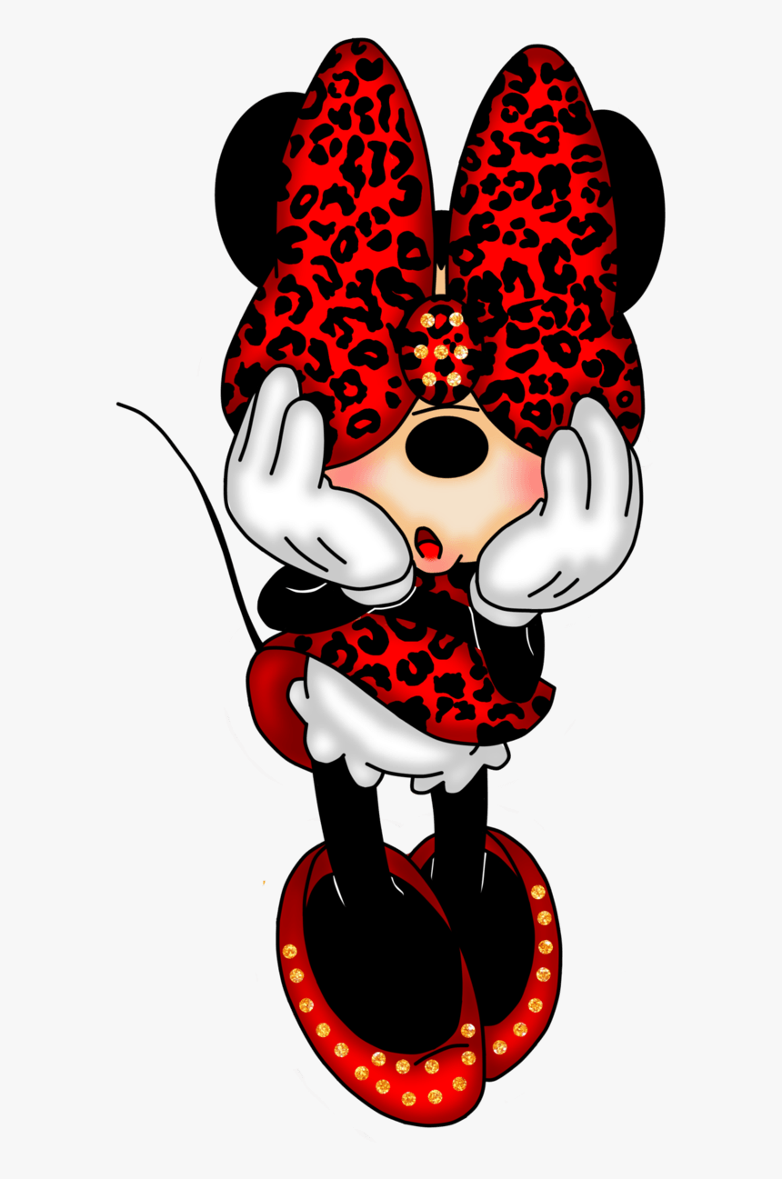 Minnie Mouse Mickey Mouse Desktop Wallpaper Clip Art - Minnie Mouse Animal Print, HD Png Download, Free Download