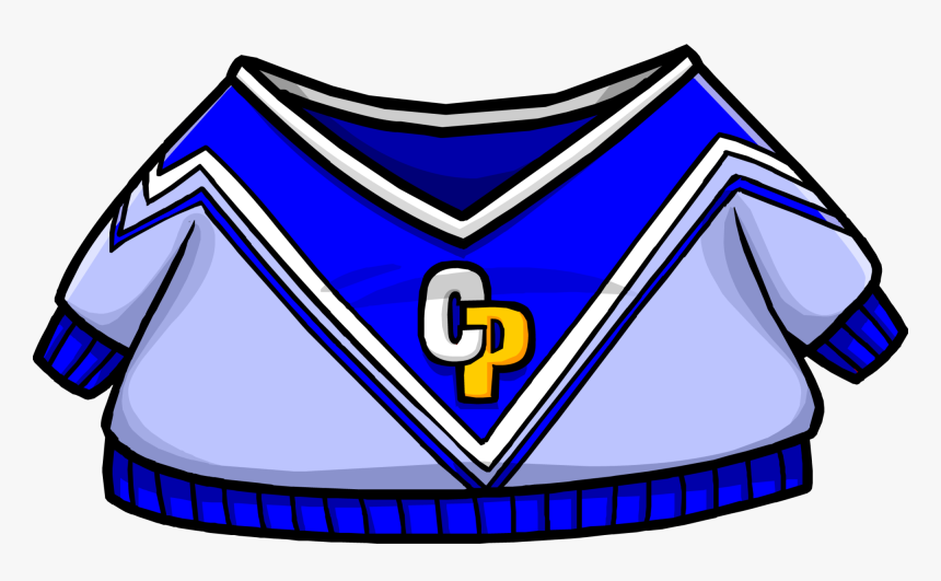 Club Penguin Blue Cheerleader Sweater Clipart , Png - Club Penguin Sweaters, Transparent Png, Free Download