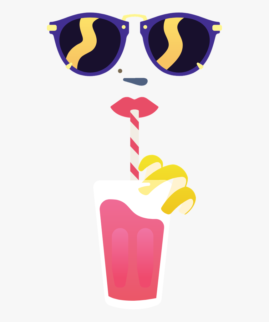 Glasses And Lips Drinking Cocktail, HD Png Download, Free Download