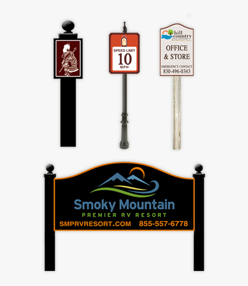Rv Park Sign Posts And Mounting Options Picture - Rv Park Sign, HD Png Download, Free Download