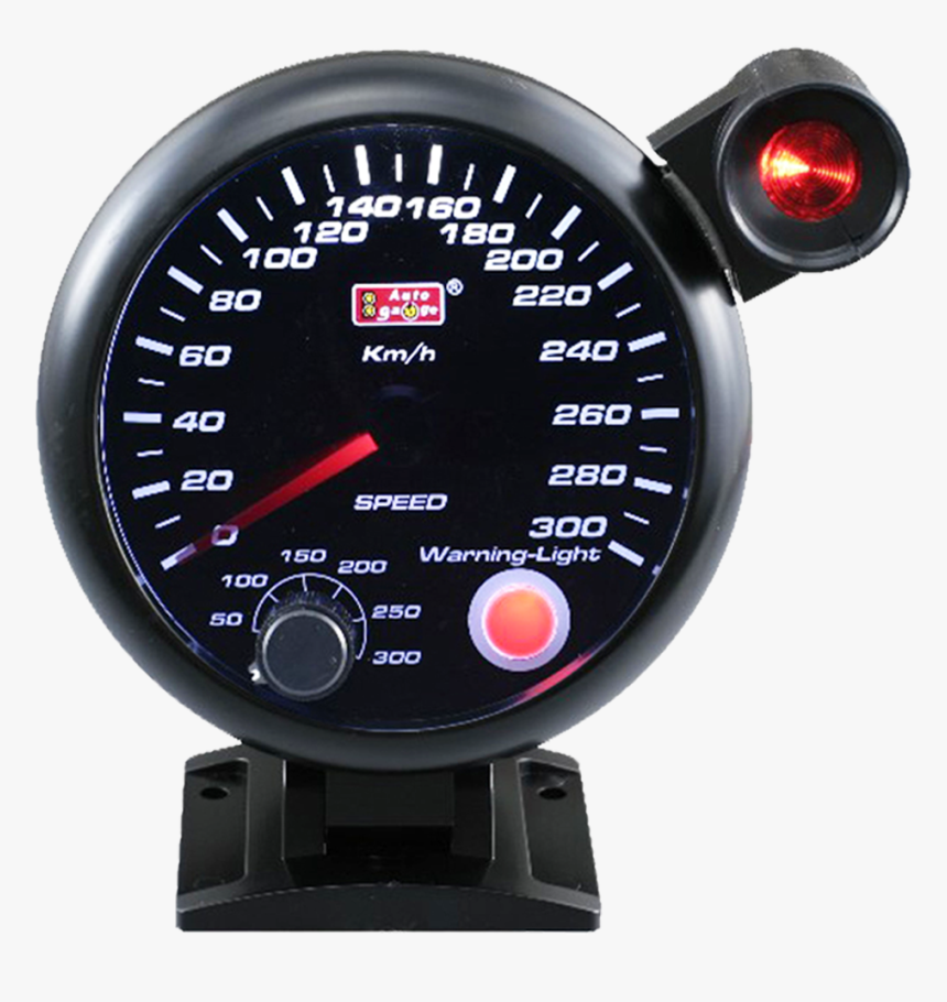 95 Mm Racing Automobile Gauge Warning Speed Meter - Speedometer Analog Racing, HD Png Download, Free Download