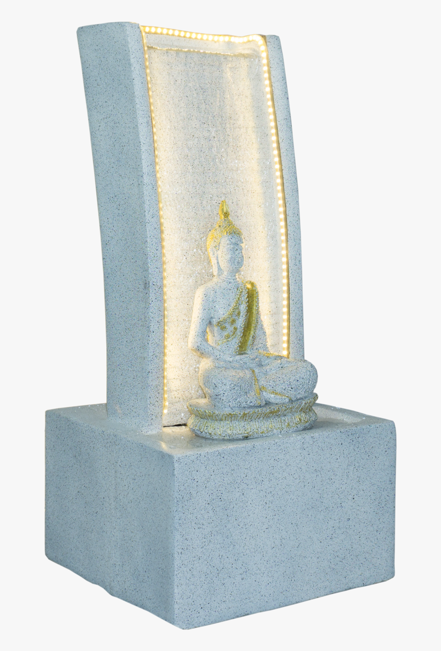 Slate Water Fountain With Lord Buddha Statue Small - Statue, HD Png Download, Free Download