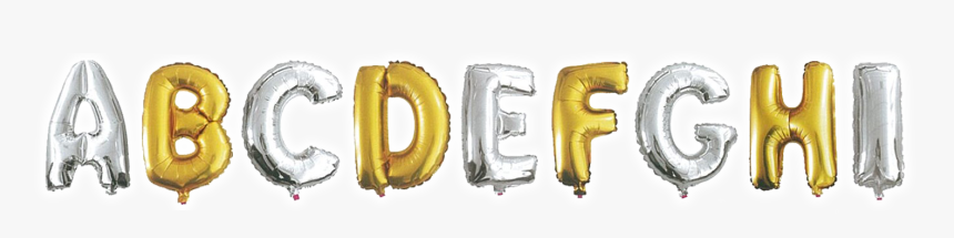 Metallic Silver Or Gold Alphabet - Inflatable, HD Png Download, Free Download
