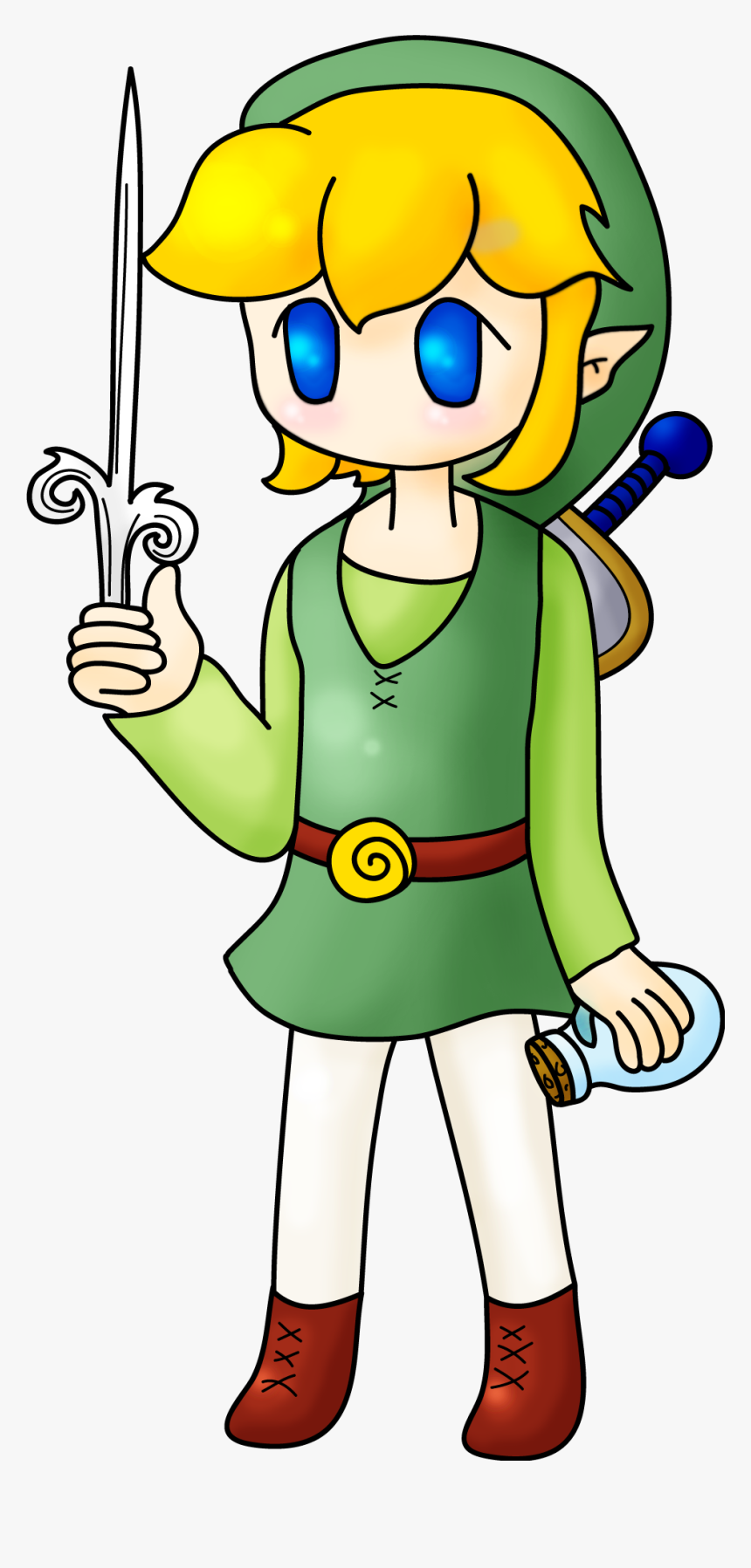 Transparent Wind Waker Link Png - Link Easy Drawing, Png Download, Free Download