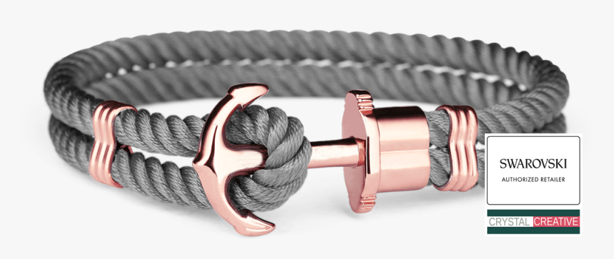 Diy Stainless Steel Rose Gold Anchor Bracelet Grey - Paul Hewitt Anchor Bracelet Philippines, HD Png Download, Free Download