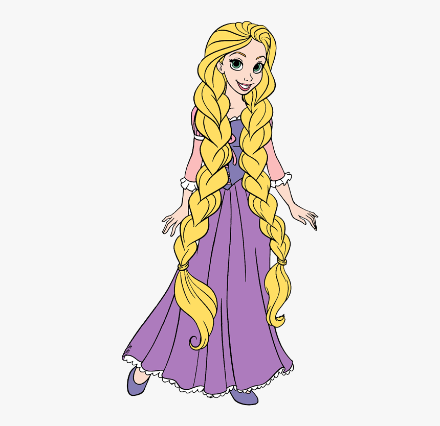 Princess Clipart Rapunzel Tangled - Rapunzel With 2 Braids, HD Png Download, Free Download