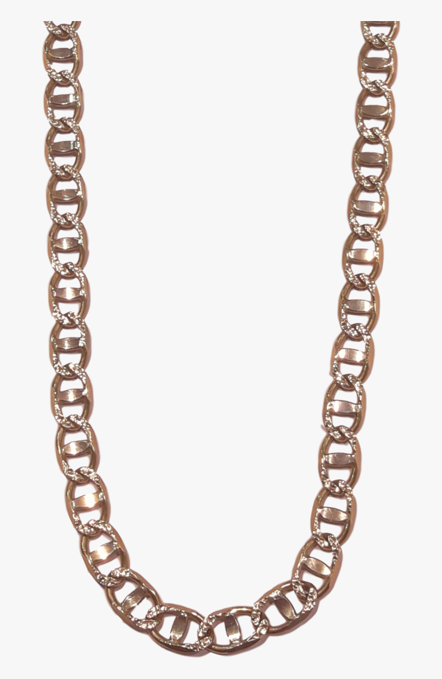 14k Yellow Gold Diamond Cut Anchor Necklace - Chain Choker Martine Ali, HD Png Download, Free Download