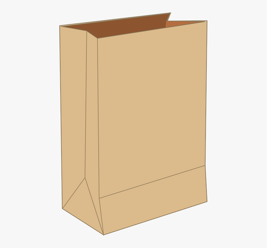 Brown, Paper, Grocery Bag - Paper Bag Vector Png, Transparent Png, Free Download