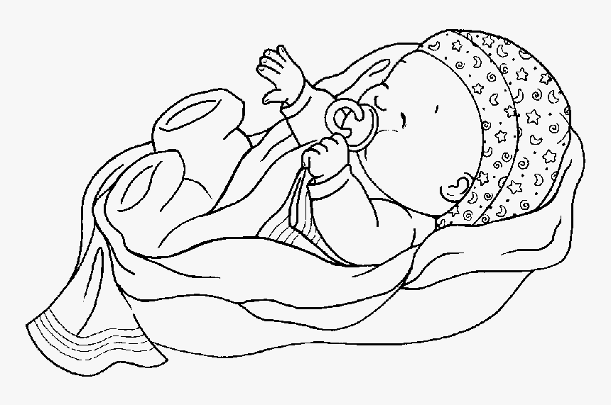 Printable Baby Coloring Pages For Kids Free Toddler - Printable Baby Coloring Pages, HD Png Download, Free Download