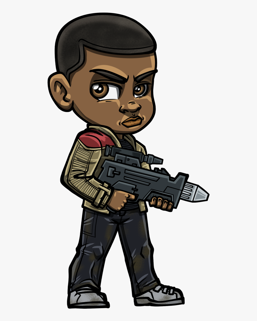 Finn Star Wars Caricatura , Png Download - Cartoon, Transparent Png, Free Download