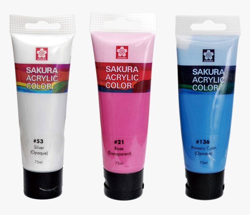 Acrylic Color In 75ml Tube - Sakura Acrylic Paint Review, HD Png Download, Free Download