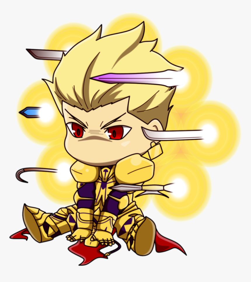 Fate Zero Gilgamesh Chibi , Png Download - Fate Stay Night Gilgamesh Chibi, Transparent Png, Free Download