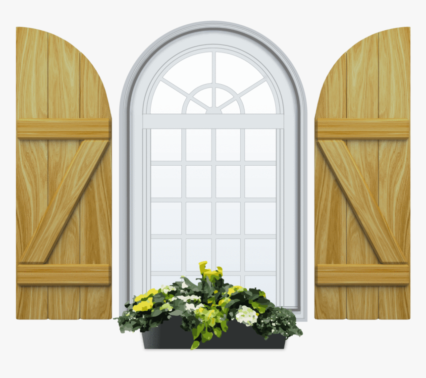 Board And Batten Arch Top & Z Bar Pine Shutter - Arch, HD Png Download, Free Download