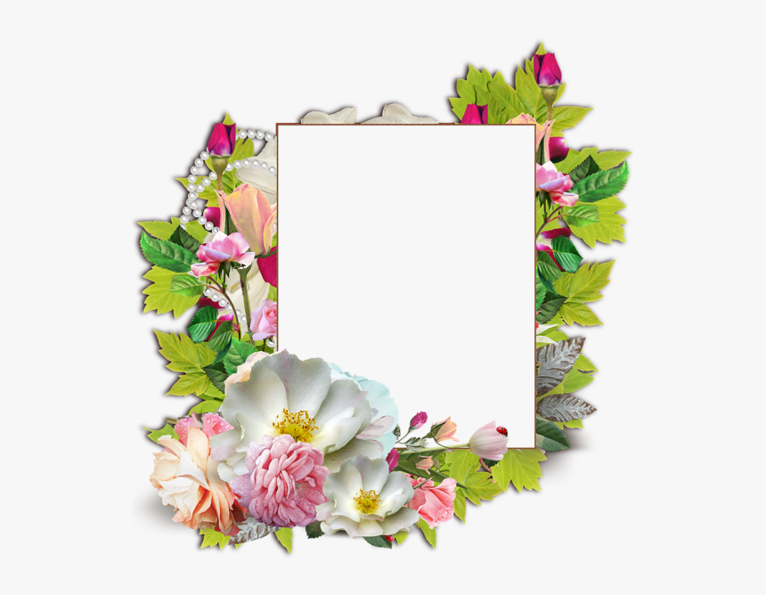 New Photo Frame Flowers, HD Png Download, Free Download