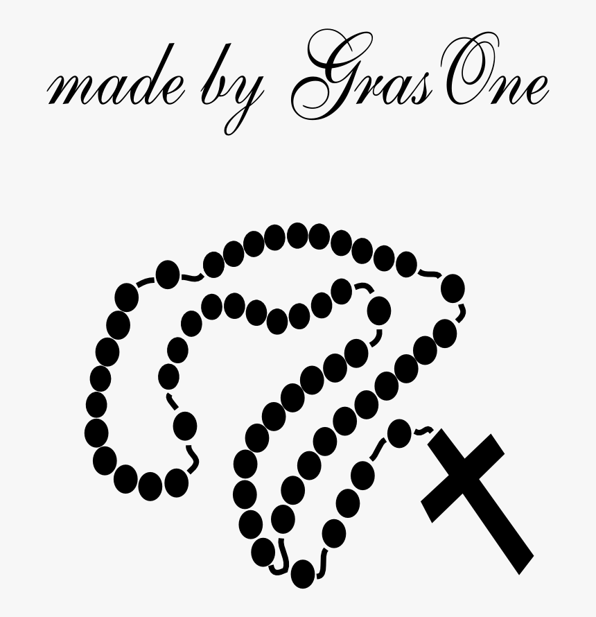Rosary Lineart Free - Rosary Clipart Black And White, HD Png Download, Free Download