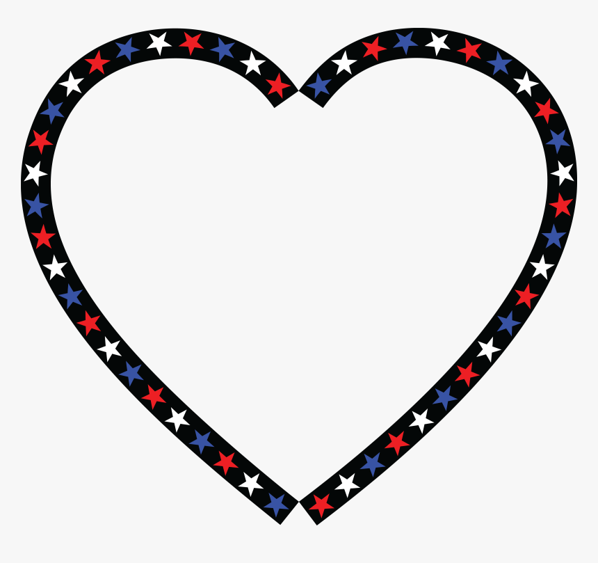 Transparent Red White And Blue Clipart - Red White Blue Heart, HD Png Download, Free Download