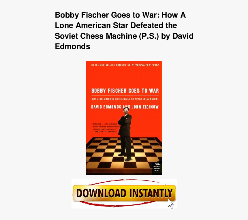 Bobby Fischer Goes To War: How The Soviets Lost The, HD Png Download, Free Download