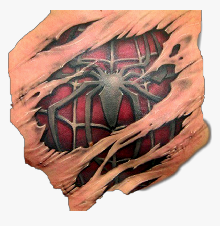 #spiderman #3d #tattoo - Spiderman Tattoo, HD Png Download, Free Download