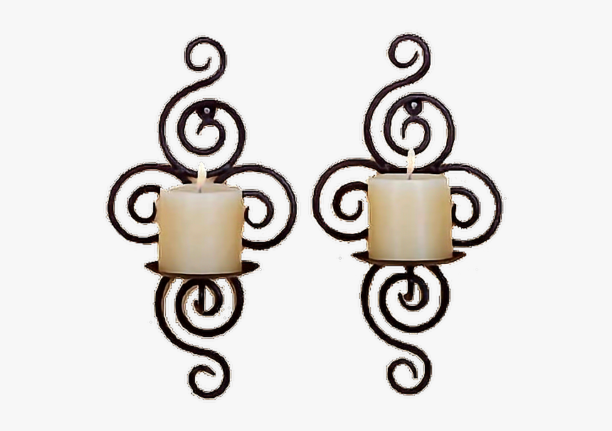 #candelabrodepared #hierroforjado #velas - Wrought Iron Wall Mounted Candle Holder, HD Png Download, Free Download