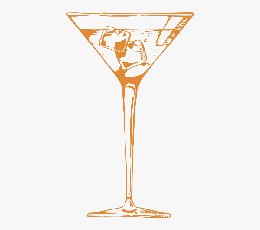 Martini Glass Lemon Drawing, HD Png Download, Free Download