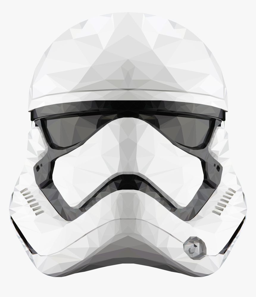 Fan Creationsdecided To Make A Low Poly First Order - Lego First Order Stormtrooper Helmet, HD Png Download, Free Download