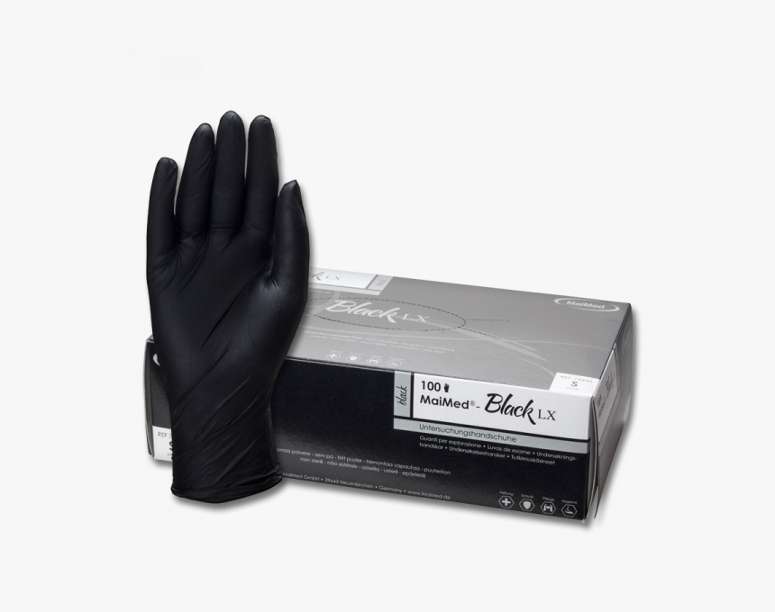 Maimed Black Latex Gloves"
title="maimed Black Latex - Box, HD Png Download, Free Download