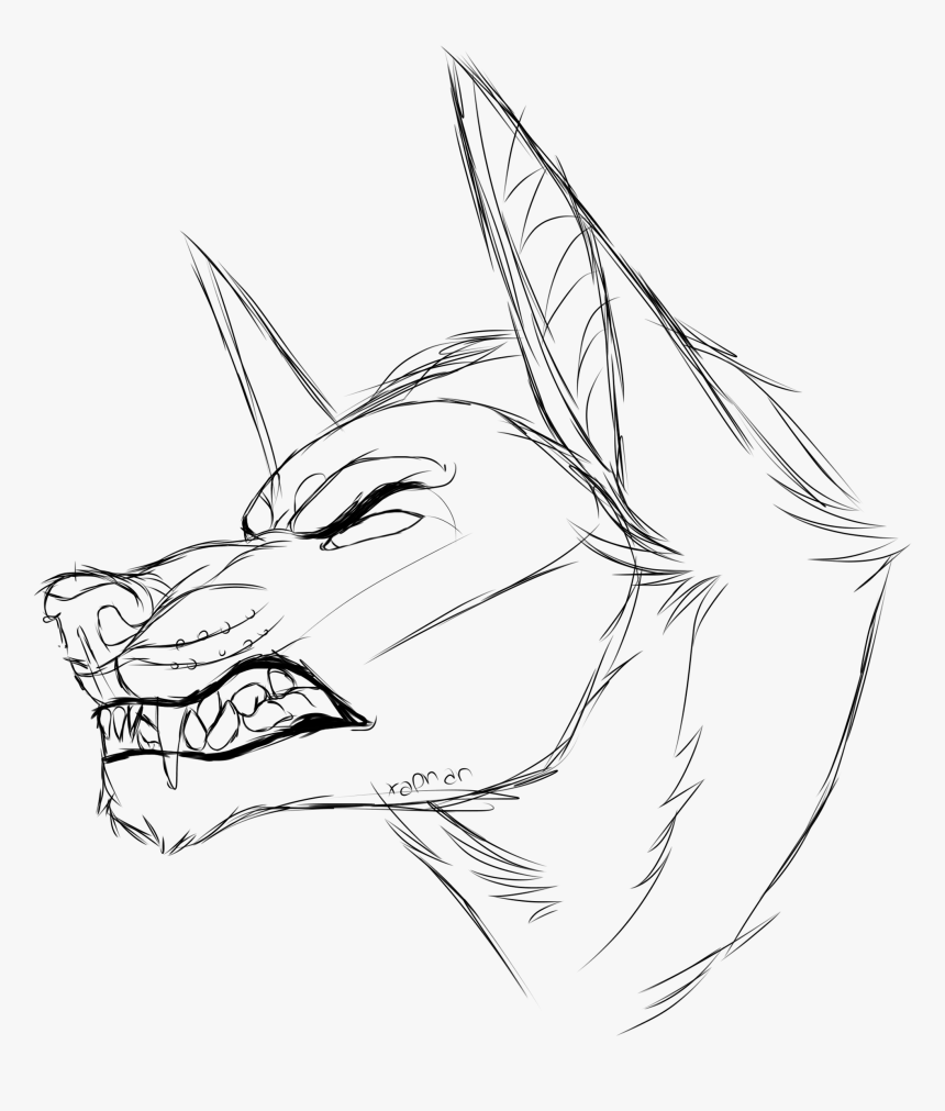 Angry Wolf Lineart Not Free To Use Without Permissionn - Free To Use Transparent Lineart, HD Png Download, Free Download