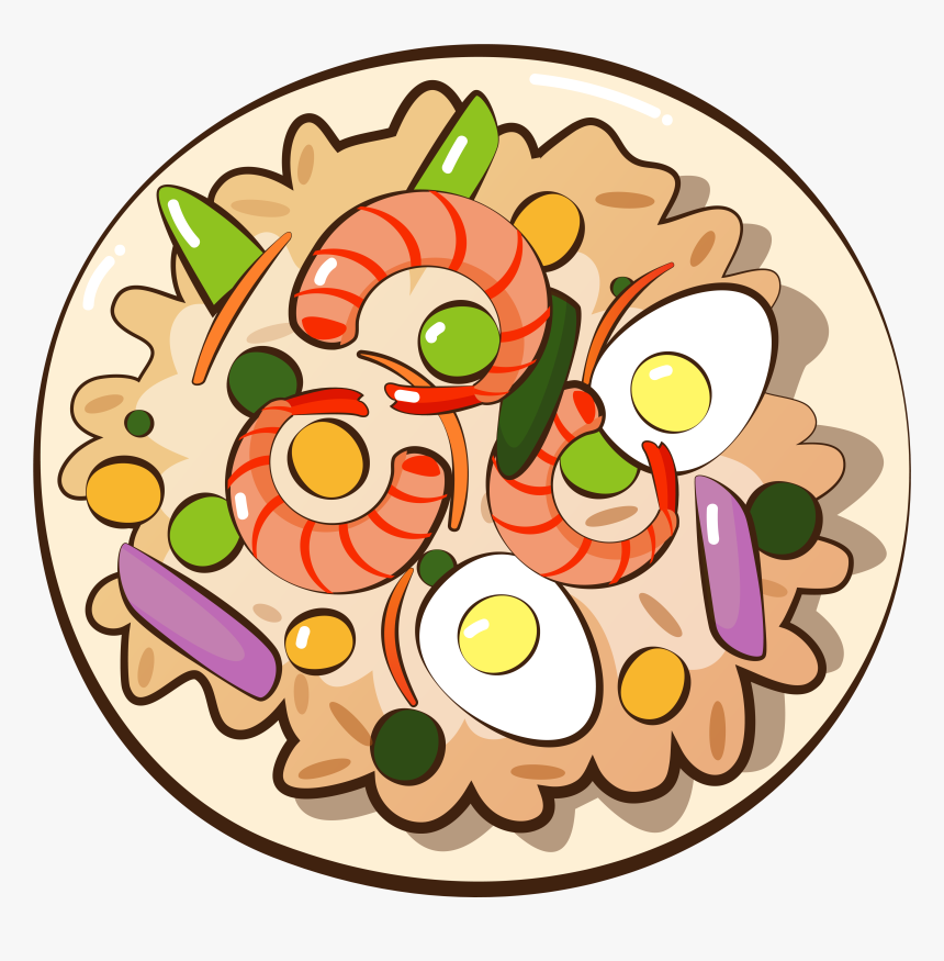 Shrimp Fried Rice Gourmet Food Png And Vector Image - Fried Rice