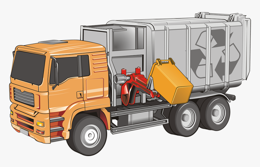 Truck, Heavy Weight, Vehicle, Trash, Road, Tire - Transporte De Residuos Solidos Urbanos, HD Png Download, Free Download