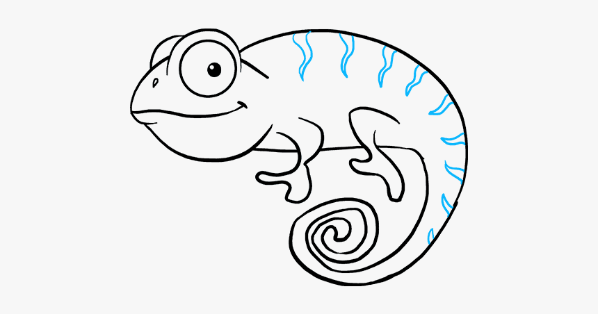 How To Draw Chameleon - Chameleon Drawing, HD Png Download, Free Download