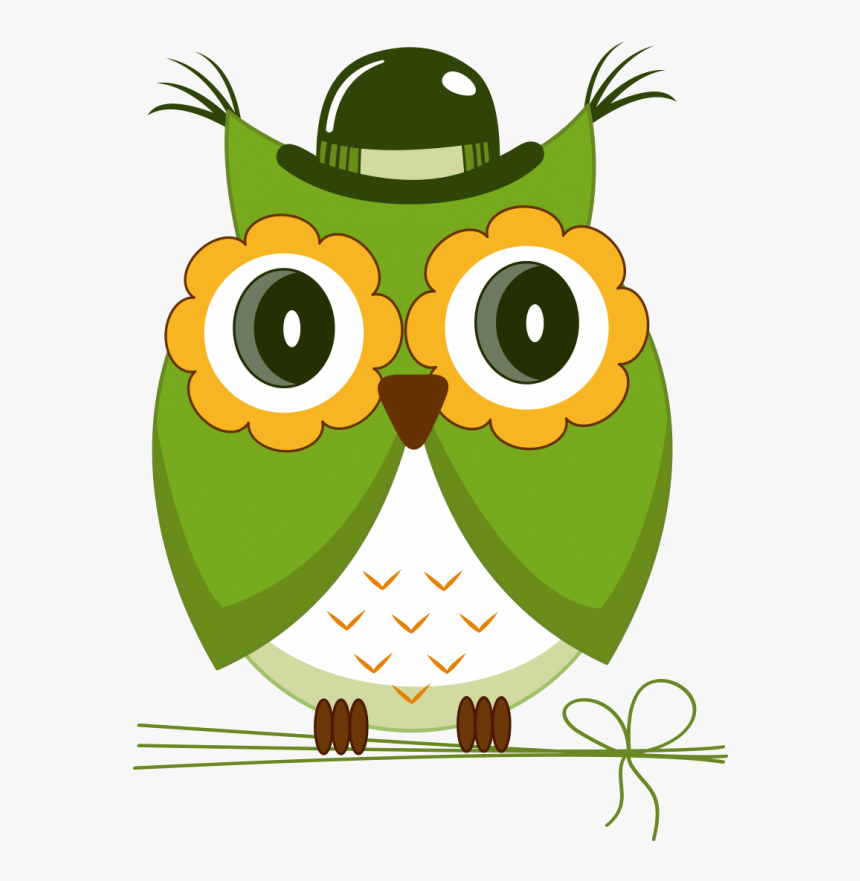 Free Download Owl Clipart Owl Beak Bird - Clip Art Green Owl, HD Png Download, Free Download