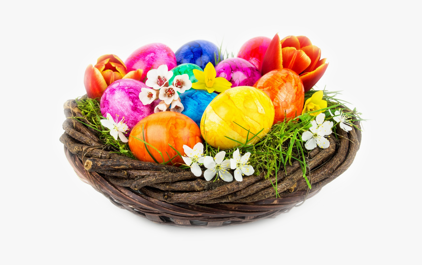 Basket Egg Easter Osternest Das Free Frame Clipart - Osternest Png, Transparent Png, Free Download